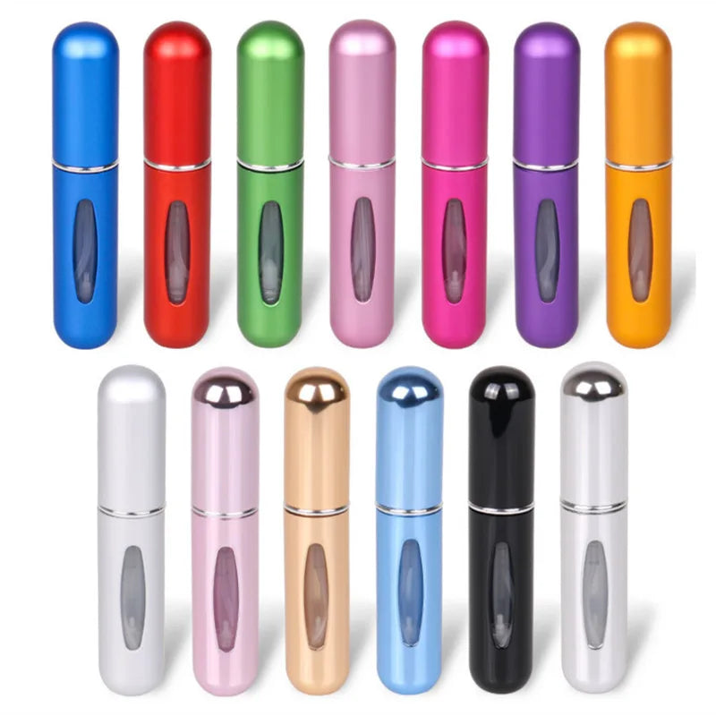 Botella De Recarga De Perfume De 5Ml, Mini Tarro De Pulverización Recargable Portátil, Bomba De Aroma, Envases Cosméticos Vacíos, Atomizador Para Herramienta De Viaje Caliente