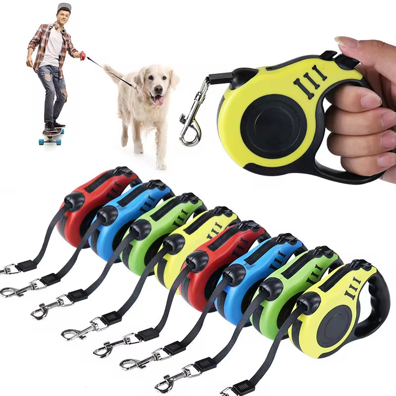 Correa Retráctil Para Perro De 3 Metros Y 5 Metros, Correa Para Mascotas, Cinturón De Cuerda De Tracción, Correa Flexible Automática Para Producto Para Perros Pequeños, Medianos Y Grandes