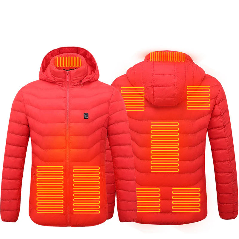 Nueva chaqueta con calefacción, chaqueta eléctrica USB, abrigo de algodón, ropa térmica, chaleco calefactable, ropa de hombre para invierno 🧥⚡❄️