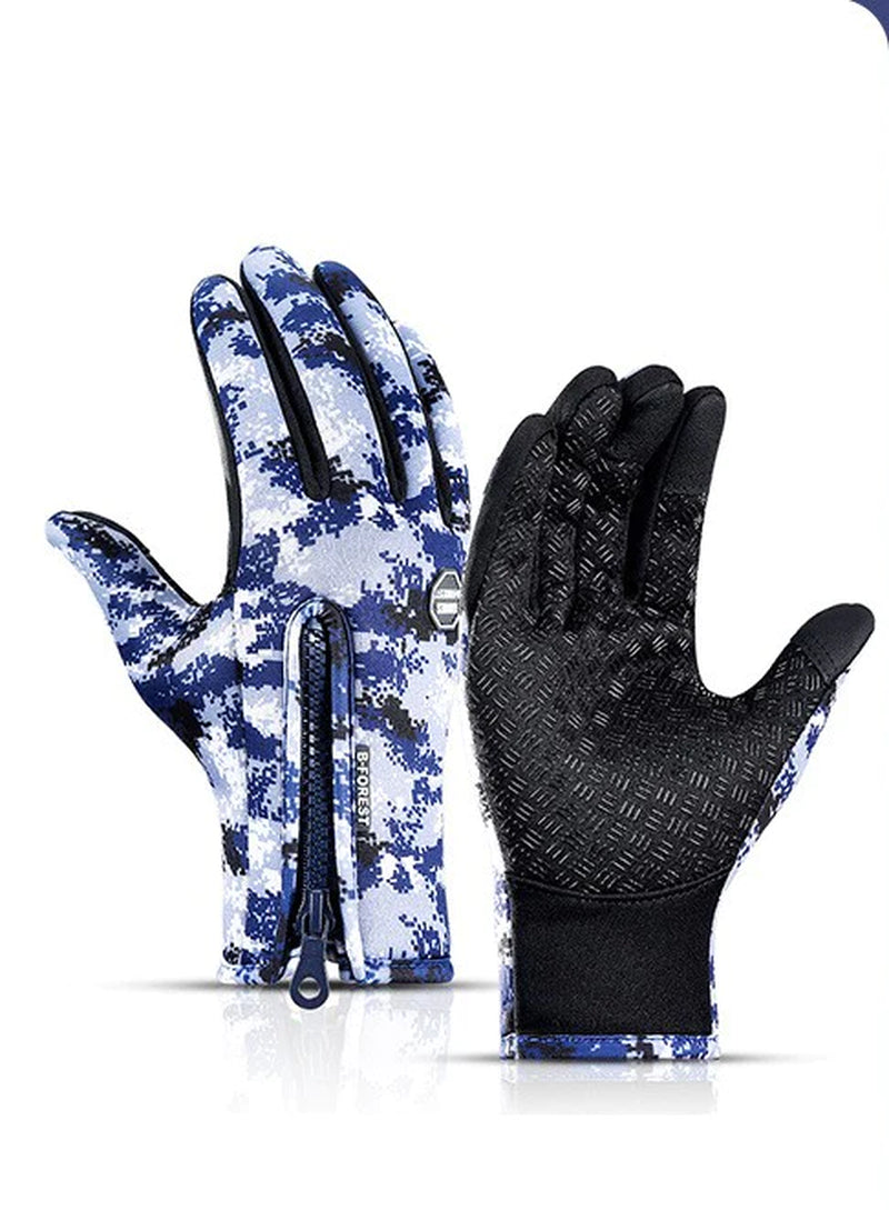 Guantes de invierno calefactados - Guantes de pantalla táctil para montar en motocicleta, deslizamiento, impermeables y deportivos con forro de felpa. 🏍️💨