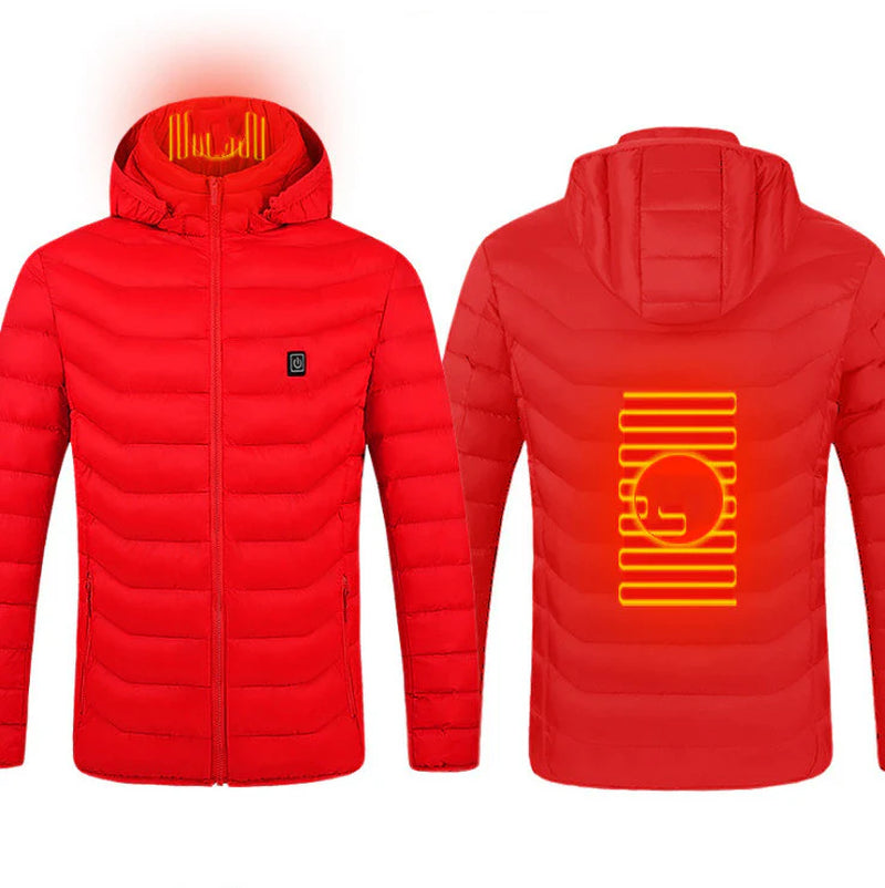 Nueva chaqueta con calefacción, chaqueta eléctrica USB, abrigo de algodón, ropa térmica, chaleco calefactable, ropa de hombre para invierno 🧥⚡❄️