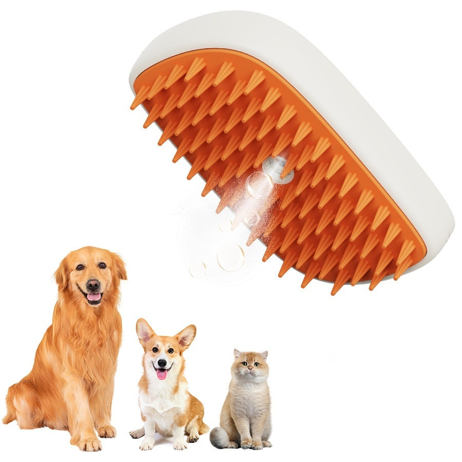Cepillo de Vapor Recargable para Mascotas - Masajeador y Desenredador USB