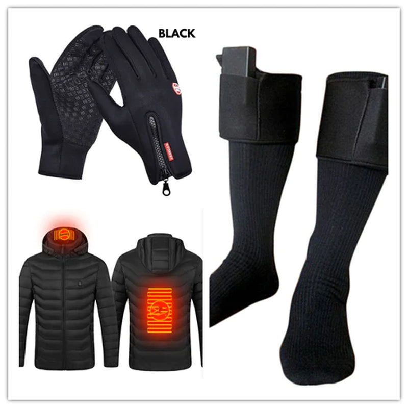 Guantes de invierno calefactados - Guantes de pantalla táctil para montar en motocicleta, deslizamiento, impermeables y deportivos con forro de felpa. 🏍️💨