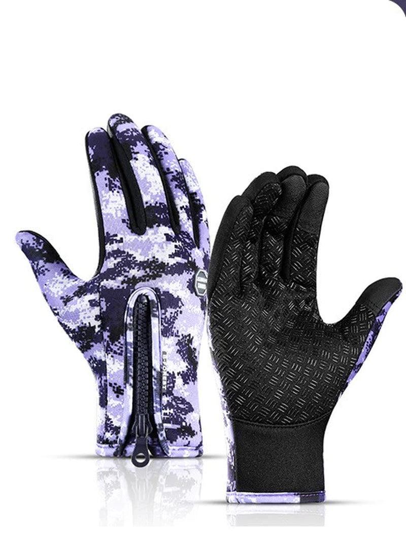Guantes de invierno calefactados - Guantes de pantalla táctil para montar en motocicleta, deslizamiento, impermeables y deportivos con forro de felpa. 🏍️💨