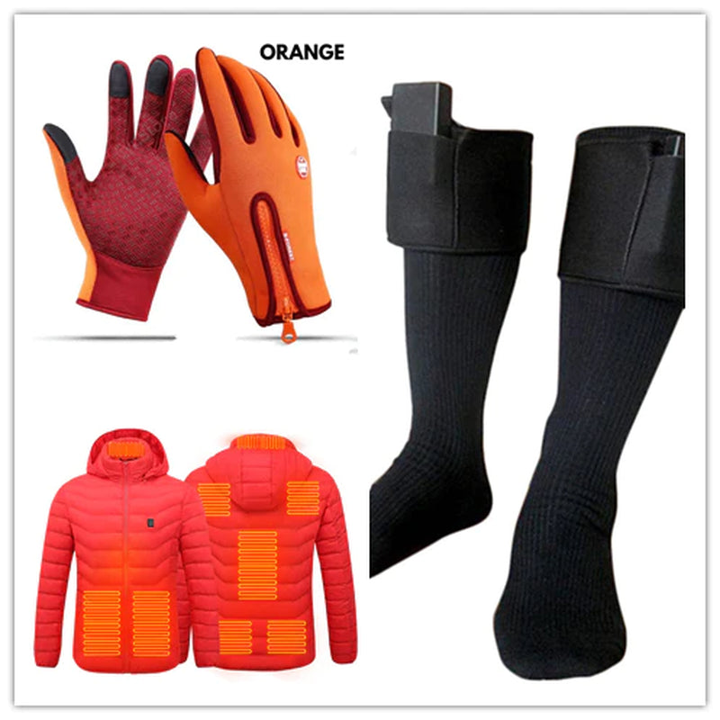 Guantes de invierno calefactados - Guantes de pantalla táctil para montar en motocicleta, deslizamiento, impermeables y deportivos con forro de felpa. 🏍️💨