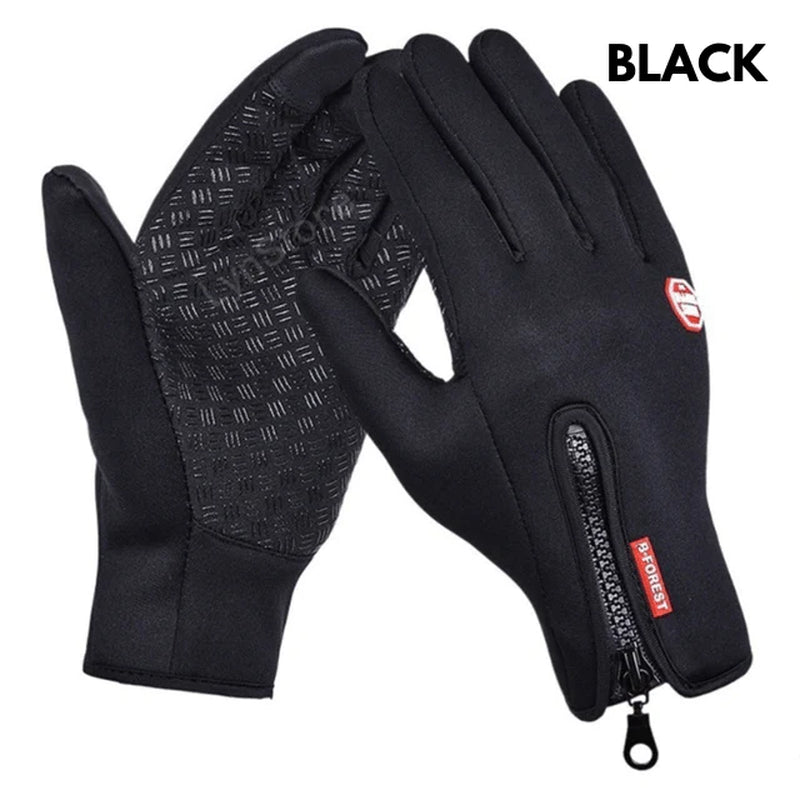 Guantes de invierno calefactados - Guantes de pantalla táctil para montar en motocicleta, deslizamiento, impermeables y deportivos con forro de felpa. 🏍️💨