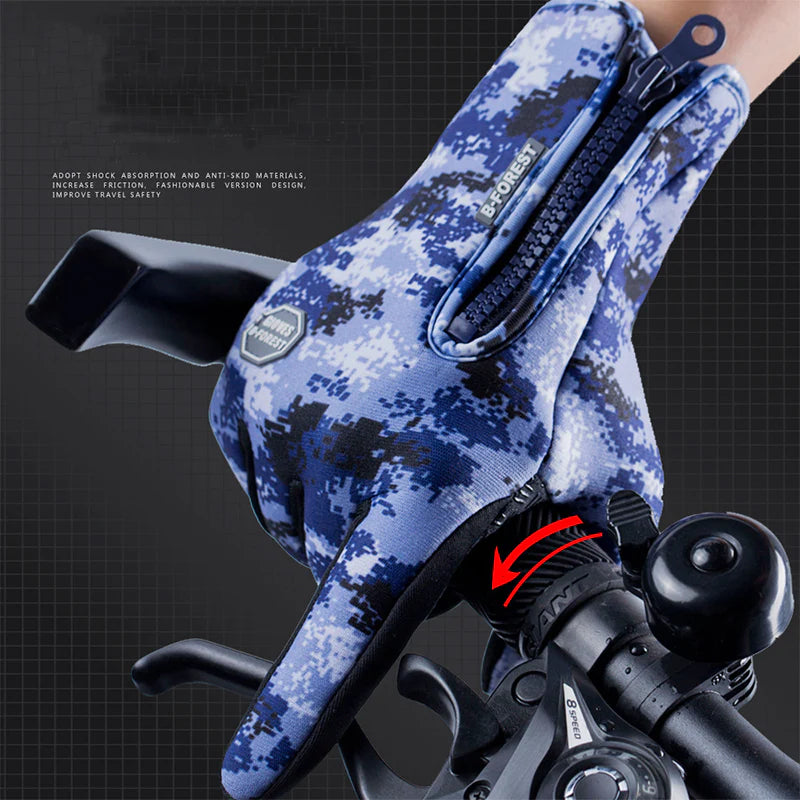 Guantes de invierno calefactados - Guantes de pantalla táctil para montar en motocicleta, deslizamiento, impermeables y deportivos con forro de felpa. 🏍️💨