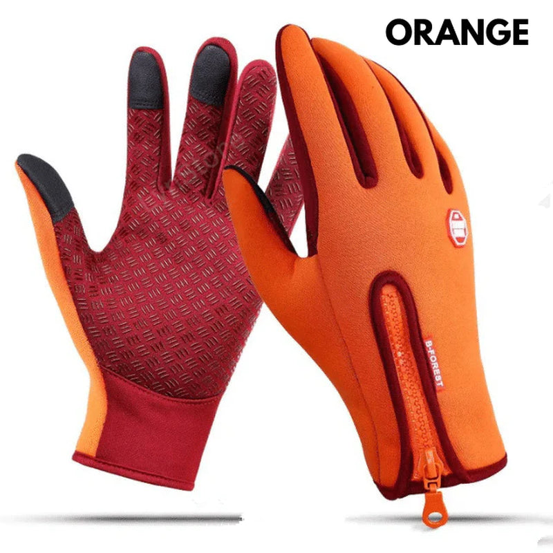 Guantes de invierno calefactados - Guantes de pantalla táctil para montar en motocicleta, deslizamiento, impermeables y deportivos con forro de felpa. 🏍️💨
