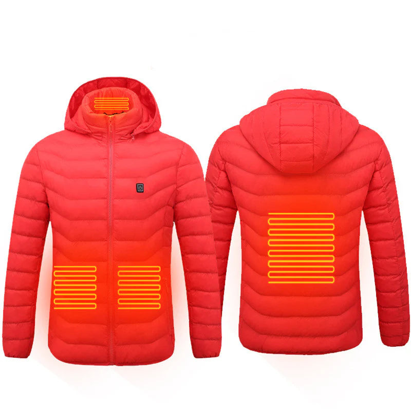 Nueva chaqueta con calefacción, chaqueta eléctrica USB, abrigo de algodón, ropa térmica, chaleco calefactable, ropa de hombre para invierno 🧥⚡❄️
