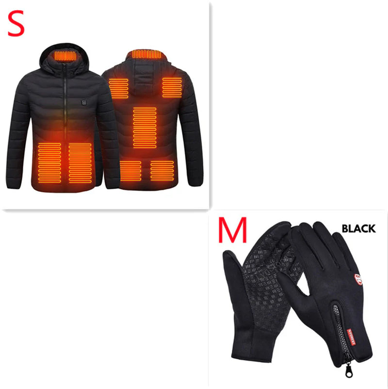 Nueva chaqueta con calefacción, chaqueta eléctrica USB, abrigo de algodón, ropa térmica, chaleco calefactable, ropa de hombre para invierno 🧥⚡❄️
