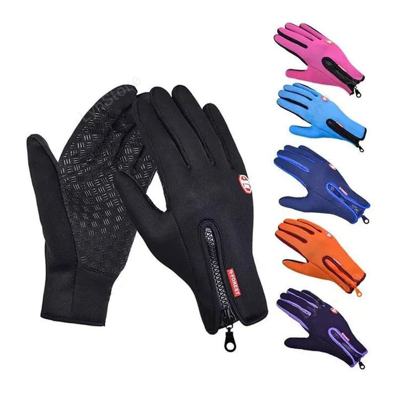 Guantes de invierno calefactados - Guantes de pantalla táctil para montar en motocicleta, deslizamiento, impermeables y deportivos con forro de felpa. 🏍️💨