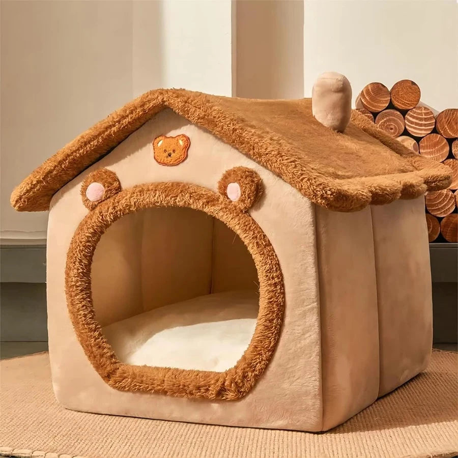 🐾 Casita Plegable para Mascotas – Cueva Sofá para Gatos y Perros Pequeños, Desmontable y Lavable