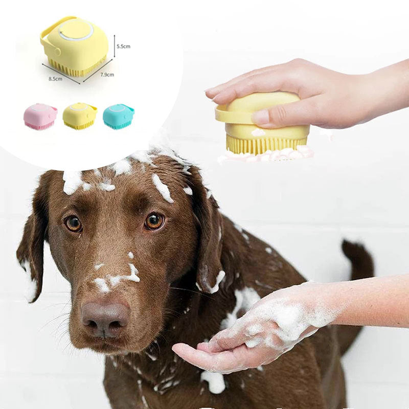 Guantes de Masaje para Baño de Mascotas - Cepillo de Silicona para Perros y Gatos