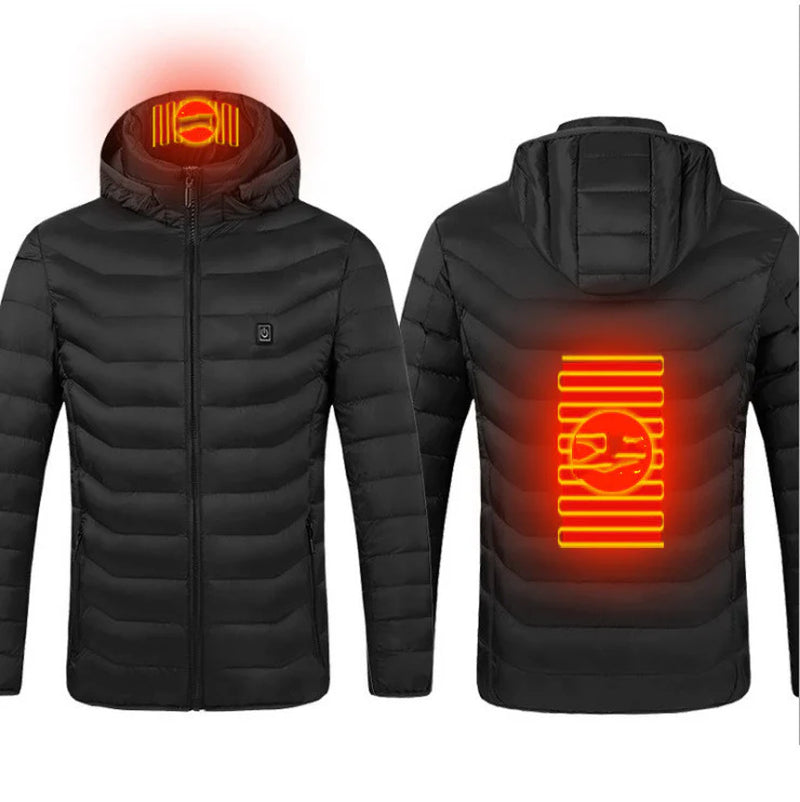 Nueva chaqueta con calefacción, chaqueta eléctrica USB, abrigo de algodón, ropa térmica, chaleco calefactable, ropa de hombre para invierno 🧥⚡❄️