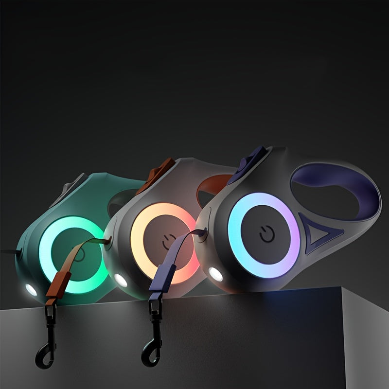 Correa Retráctil con Sistema de Luz LED - 3M y 5M 🐾💡