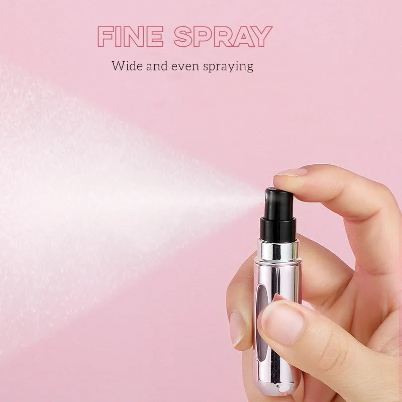 Botella De Recarga De Perfume De 5Ml, Mini Tarro De Pulverización Recargable Portátil, Bomba De Aroma, Envases Cosméticos Vacíos, Atomizador Para Herramienta De Viaje Caliente