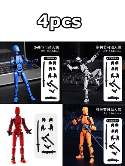 1/2/4/9 Uds. Luminoso Titan 13 Figuras De Acción T13 Figura 3D Impresa Multiarticulación Móvil Lucky 13 Figura De Acción Nova Figura Simulada