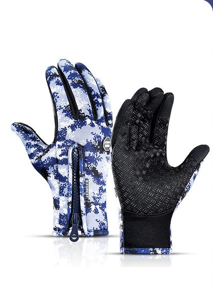Guantes de invierno calefactados - Guantes de pantalla táctil para montar en motocicleta, deslizamiento, impermeables y deportivos con forro de felpa. 🏍️💨
