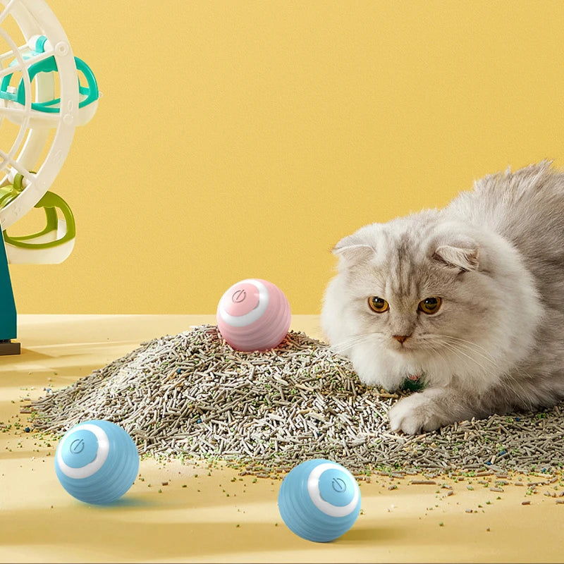 Pelota Interactiva para Gatos – Juguete Inteligente para Gatos de Interior, Bola Mágica Rodante Automática, Electrónica e Interactiva, Accesorio de Juego para Gatos 😺🎾