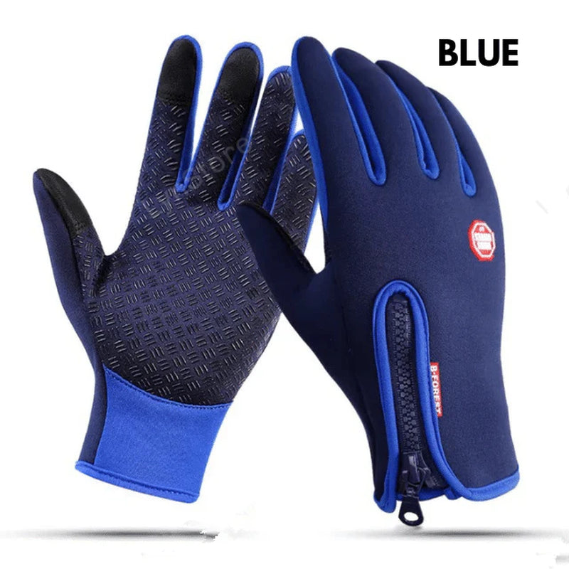 Guantes de invierno calefactados - Guantes de pantalla táctil para montar en motocicleta, deslizamiento, impermeables y deportivos con forro de felpa. 🏍️💨