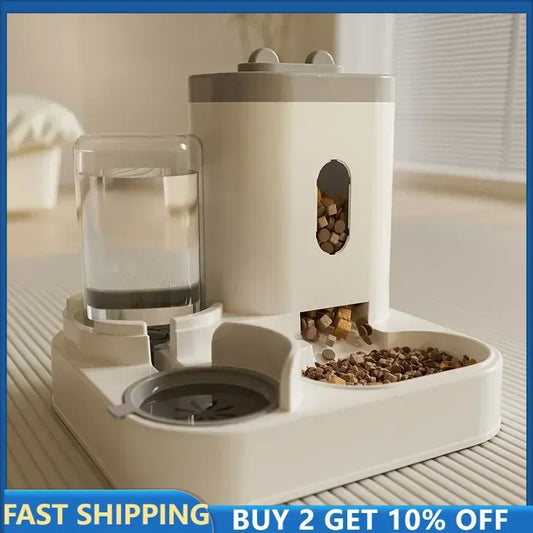 🐶🐱 Comedero Automático para Perros y Gatos con Fuente de Agua – Dispensador de Alimentos de Gran Capacidad y Contenedor de Comida para Mascotas