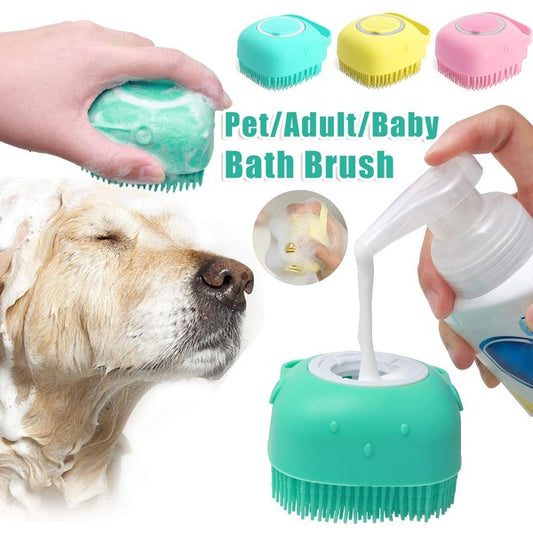 Guantes de Masaje para Baño de Mascotas - Cepillo de Silicona para Perros y Gatos