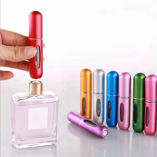 Botella De Recarga De Perfume De 5Ml, Mini Tarro De Pulverización Recargable Portátil, Bomba De Aroma, Envases Cosméticos Vacíos, Atomizador Para Herramienta De Viaje Caliente