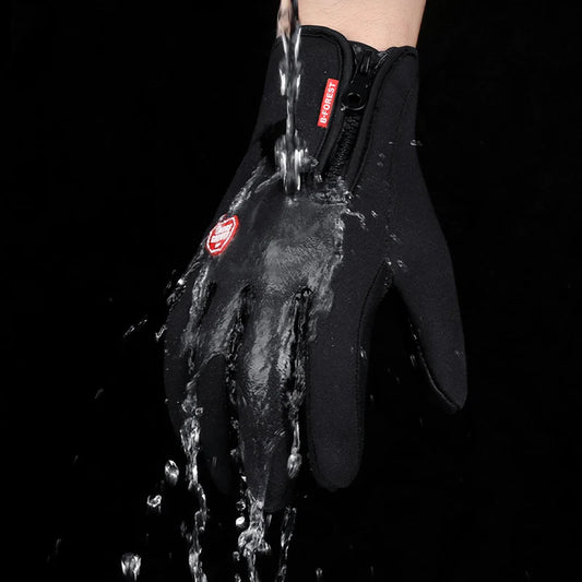 Guantes de invierno calefactados - Guantes de pantalla táctil para montar en motocicleta, deslizamiento, impermeables y deportivos con forro de felpa. 🏍️💨