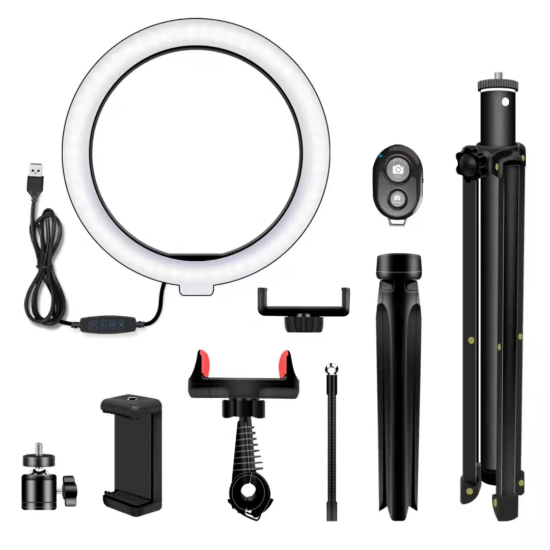 Aro de Luz LED 26cm con Trípode y Soporte para Móvil – Ideal para TikTok, YouTube, Instagram y Más
