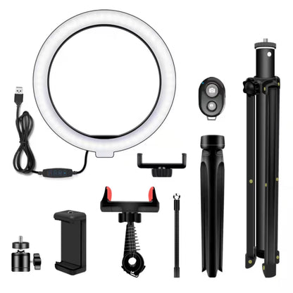 Aro de Luz LED 26cm con Trípode y Soporte para Móvil – Ideal para TikTok, YouTube, Instagram y Más