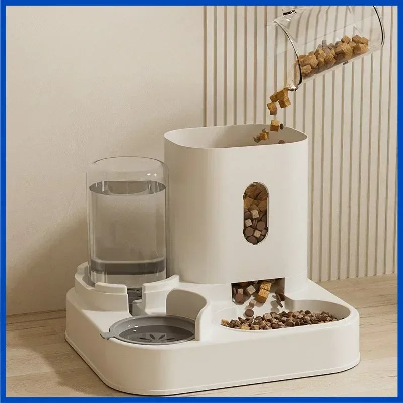 🐶🐱 Comedero Automático para Perros y Gatos con Fuente de Agua – Dispensador de Alimentos de Gran Capacidad y Contenedor de Comida para Mascotas