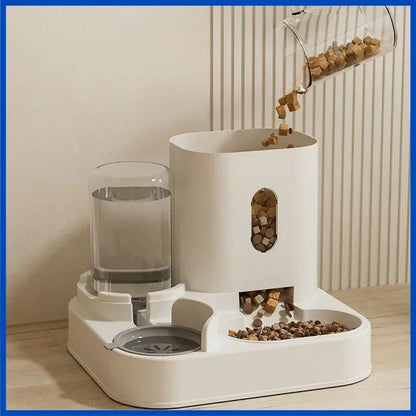 🐶🐱 Comedero Automático para Perros y Gatos con Fuente de Agua – Dispensador de Alimentos de Gran Capacidad y Contenedor de Comida para Mascotas