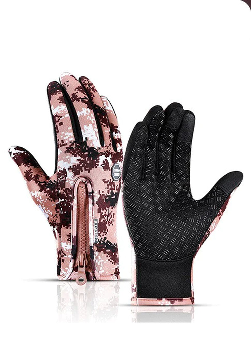 Guantes de invierno calefactados - Guantes de pantalla táctil para montar en motocicleta, deslizamiento, impermeables y deportivos con forro de felpa. 🏍️💨