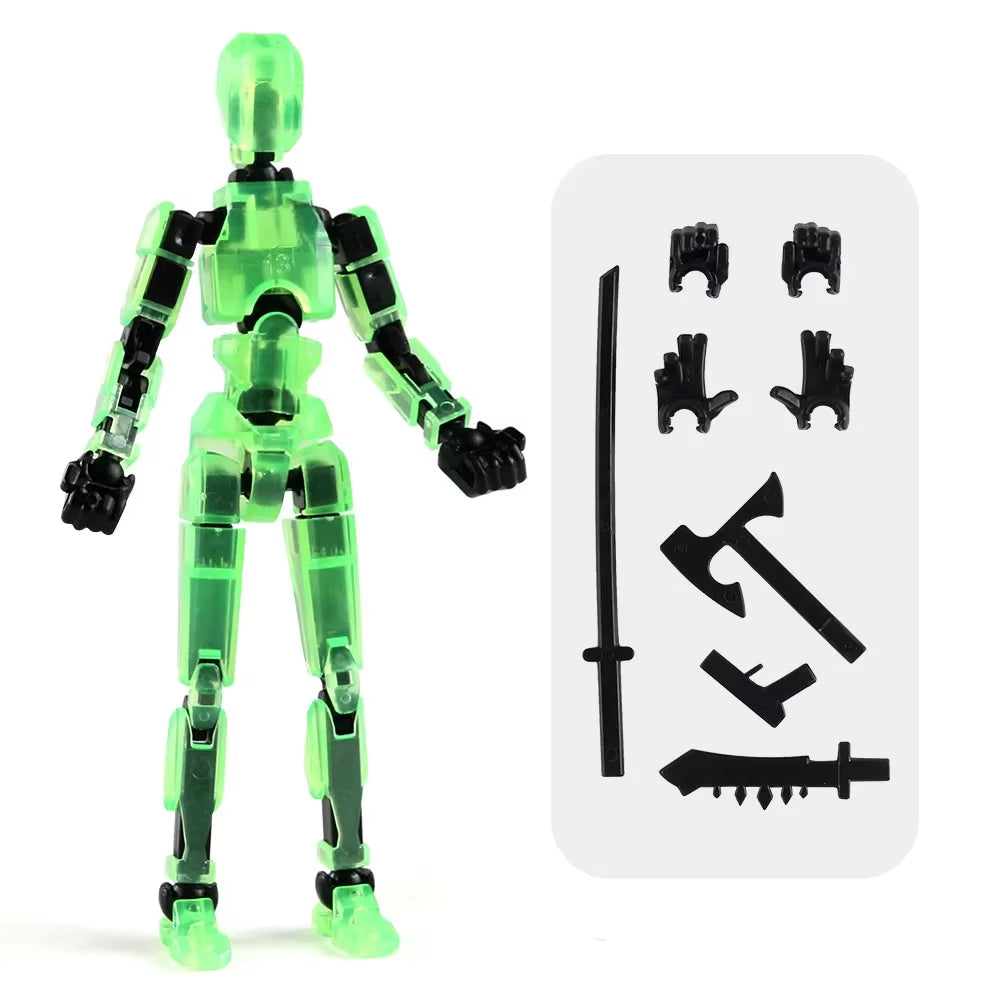 1/2/4/9 Uds. Luminoso Titan 13 Figuras De Acción T13 Figura 3D Impresa Multiarticulación Móvil Lucky 13 Figura De Acción Nova Figura Simulada