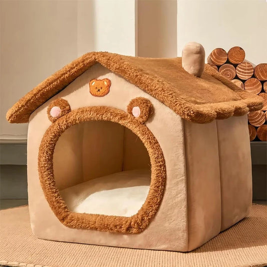 🐾 Casita Plegable para Mascotas – Cueva Sofá para Gatos y Perros Pequeños, Desmontable y Lavable