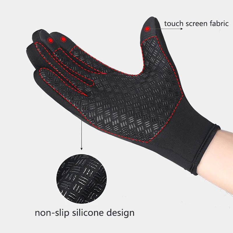 Guantes de invierno calefactados - Guantes de pantalla táctil para montar en motocicleta, deslizamiento, impermeables y deportivos con forro de felpa. 🏍️💨