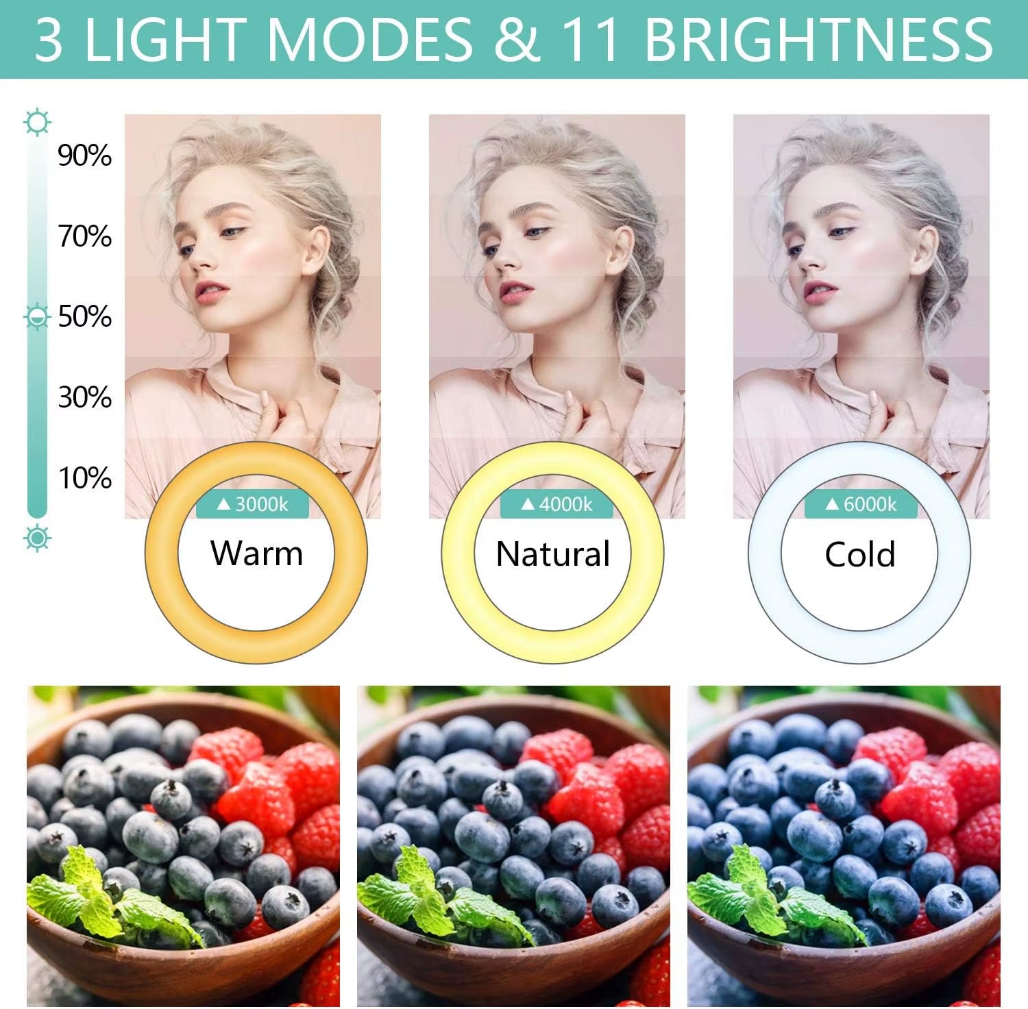 Aro de Luz LED 26cm con Trípode y Soporte para Móvil – Ideal para TikTok, YouTube, Instagram y Más